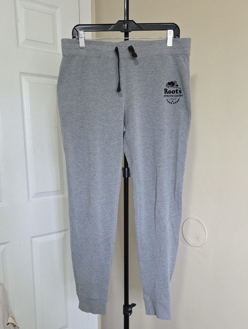 Roots Light Grey Joggers with Black Drawstring